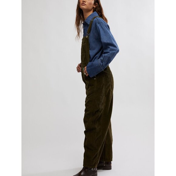 Free People Fig Green Corduroy Jumpsuit - Picture 5 of 8